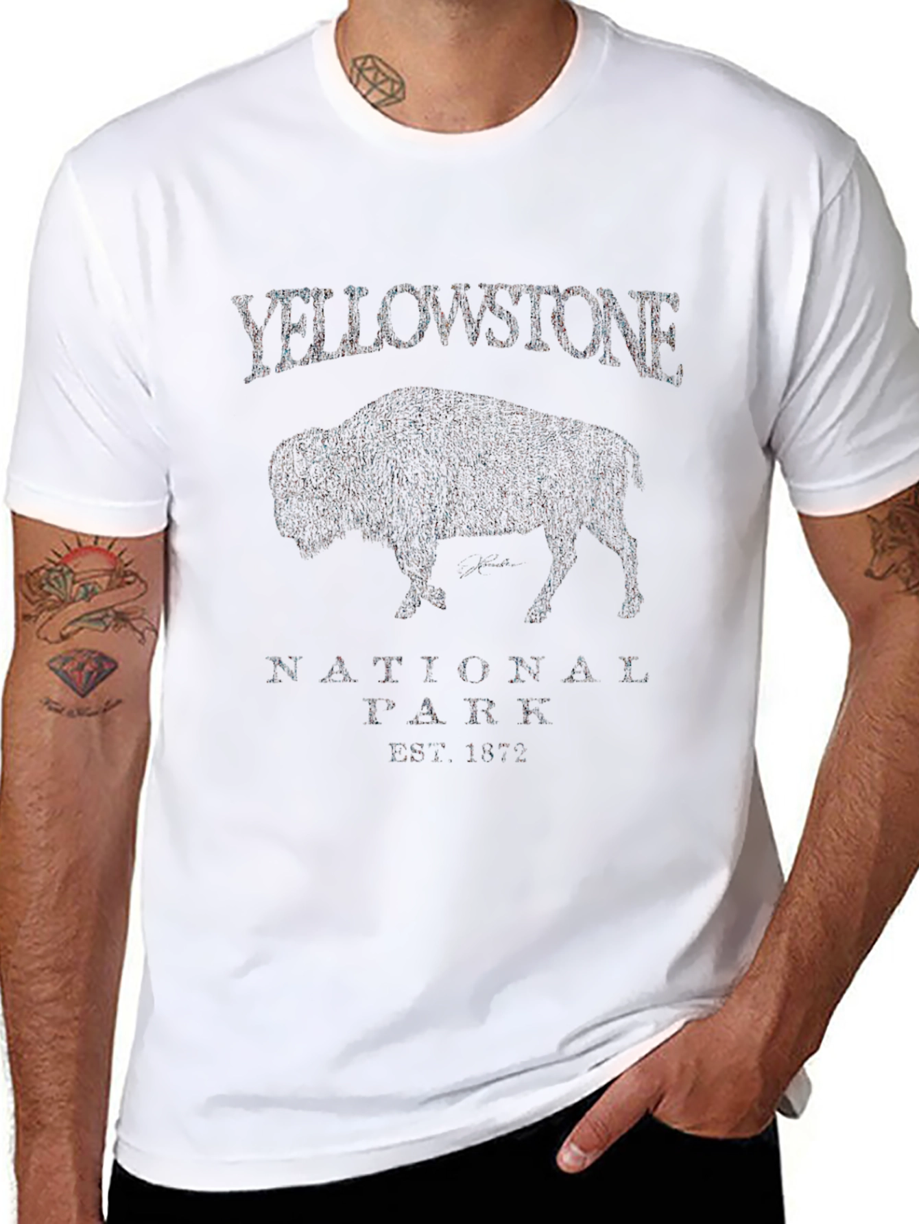 Yellowstone National Park Bison Graphic T-Shirt