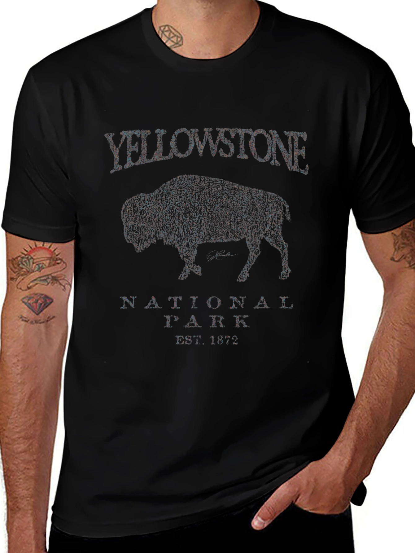 Yellowstone National Park Bison Graphic T-Shirt