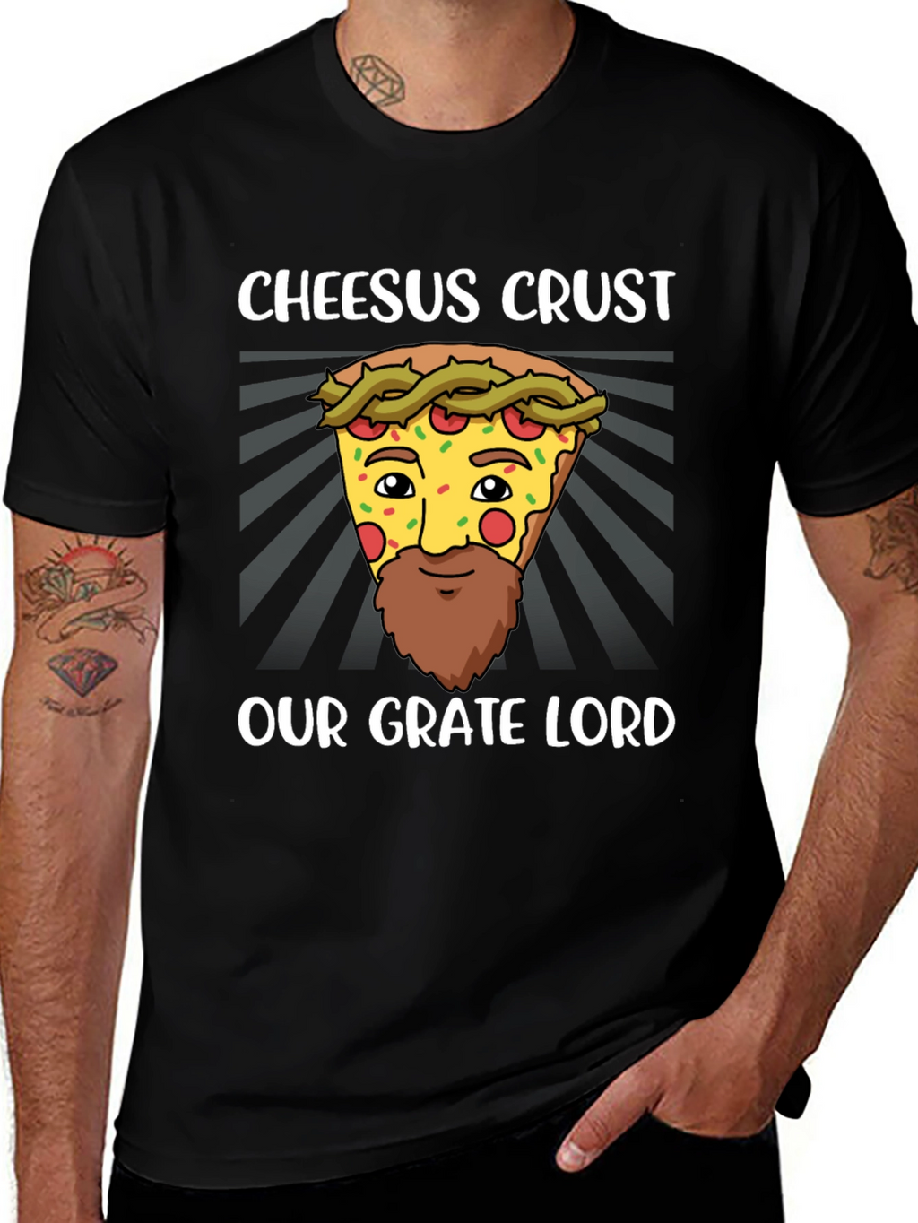 Cheesus Crust Pizza Humor T-Shirt