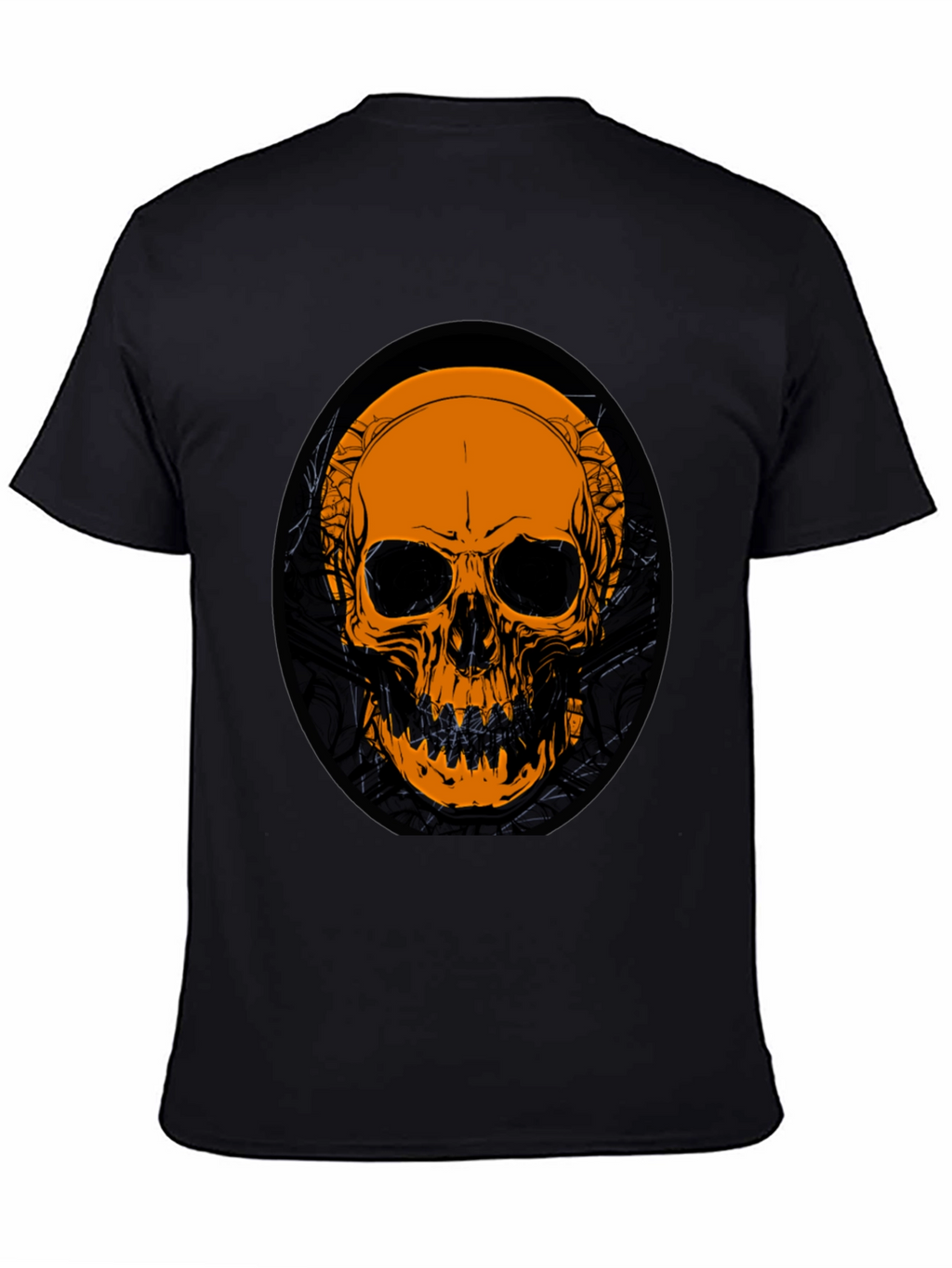 Skull Graphic Tee - Black Cotton T-Shirt