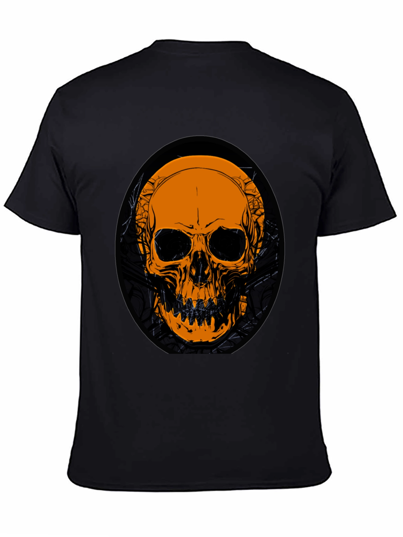 Skull Graphic Tee - Black Cotton T-Shirt