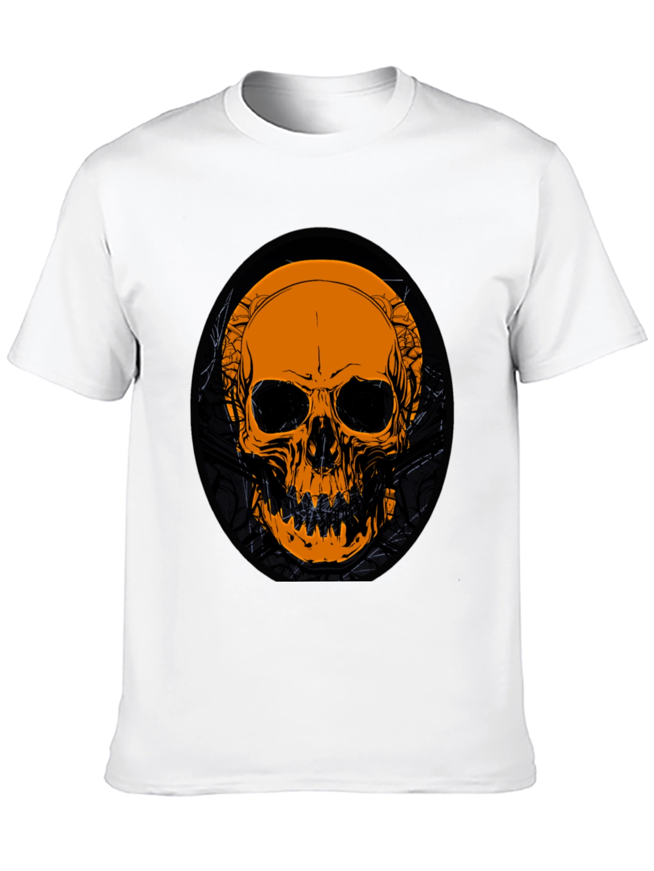 Skull Graphic Tee - Black Cotton T-Shirt