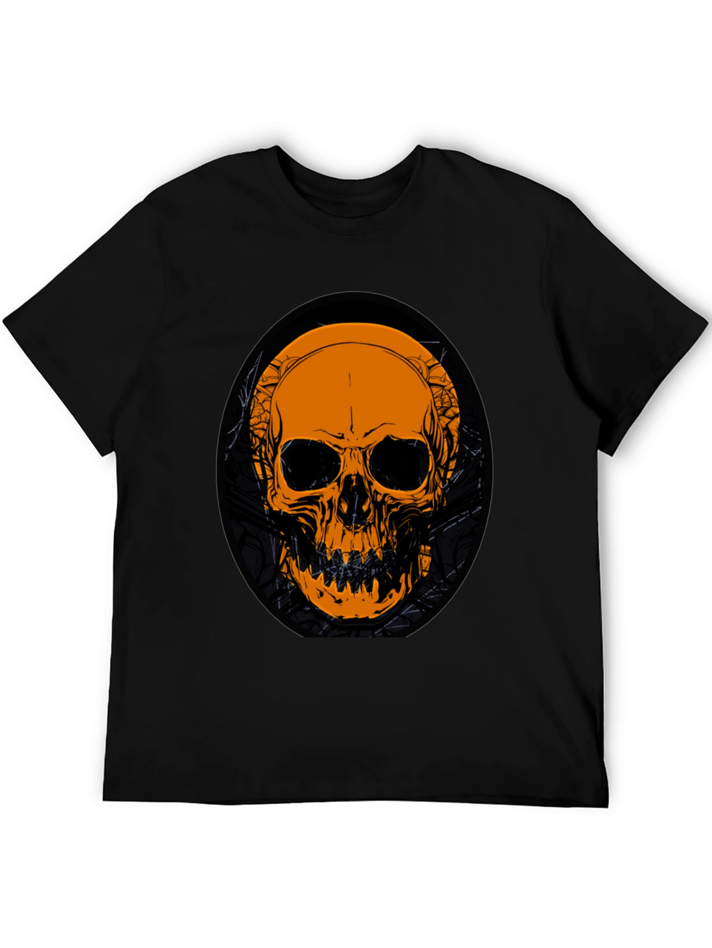 Skull Graphic Tee - Black Cotton T-Shirt