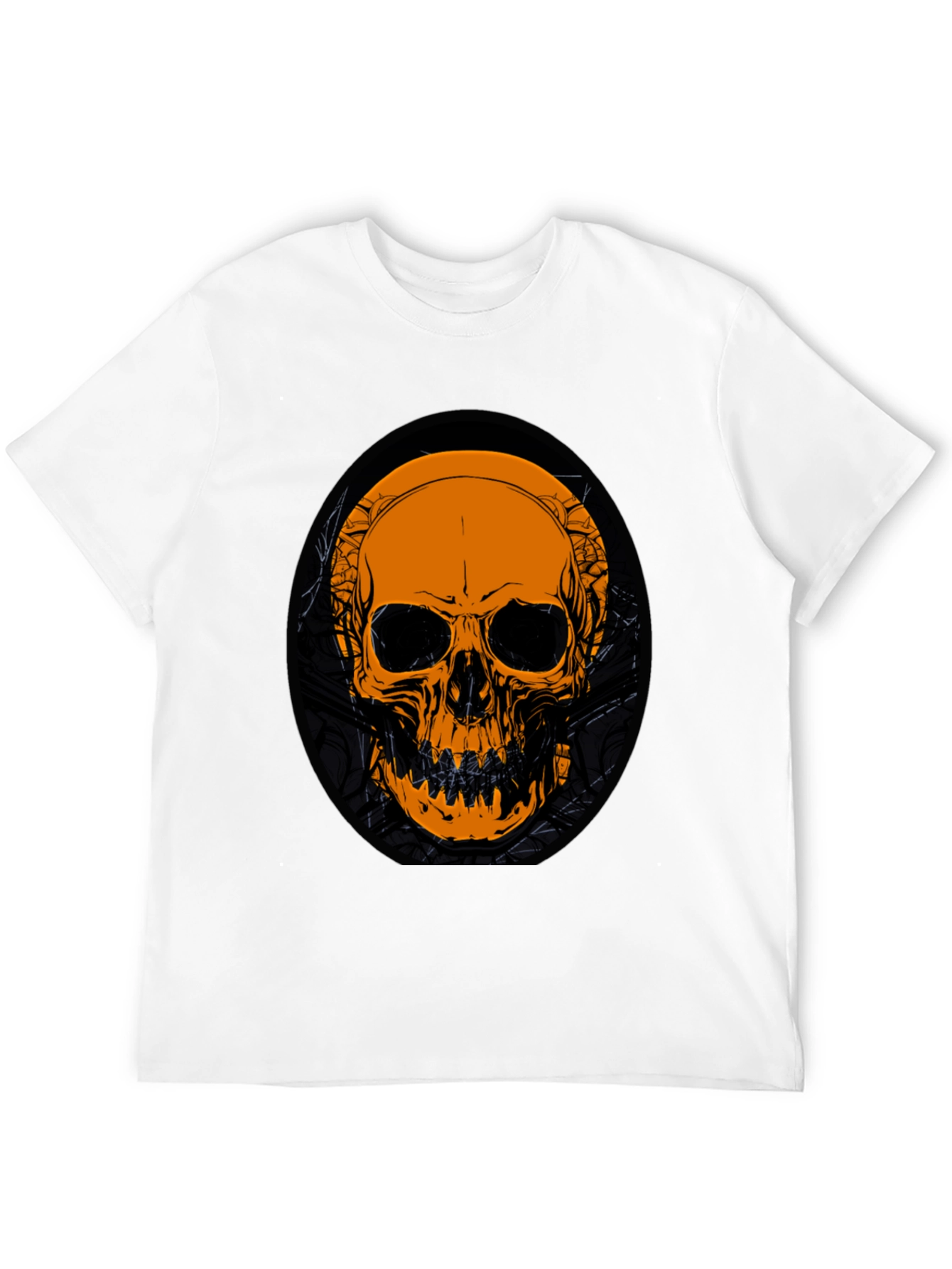 Skull Graphic Tee - Black Cotton T-Shirt