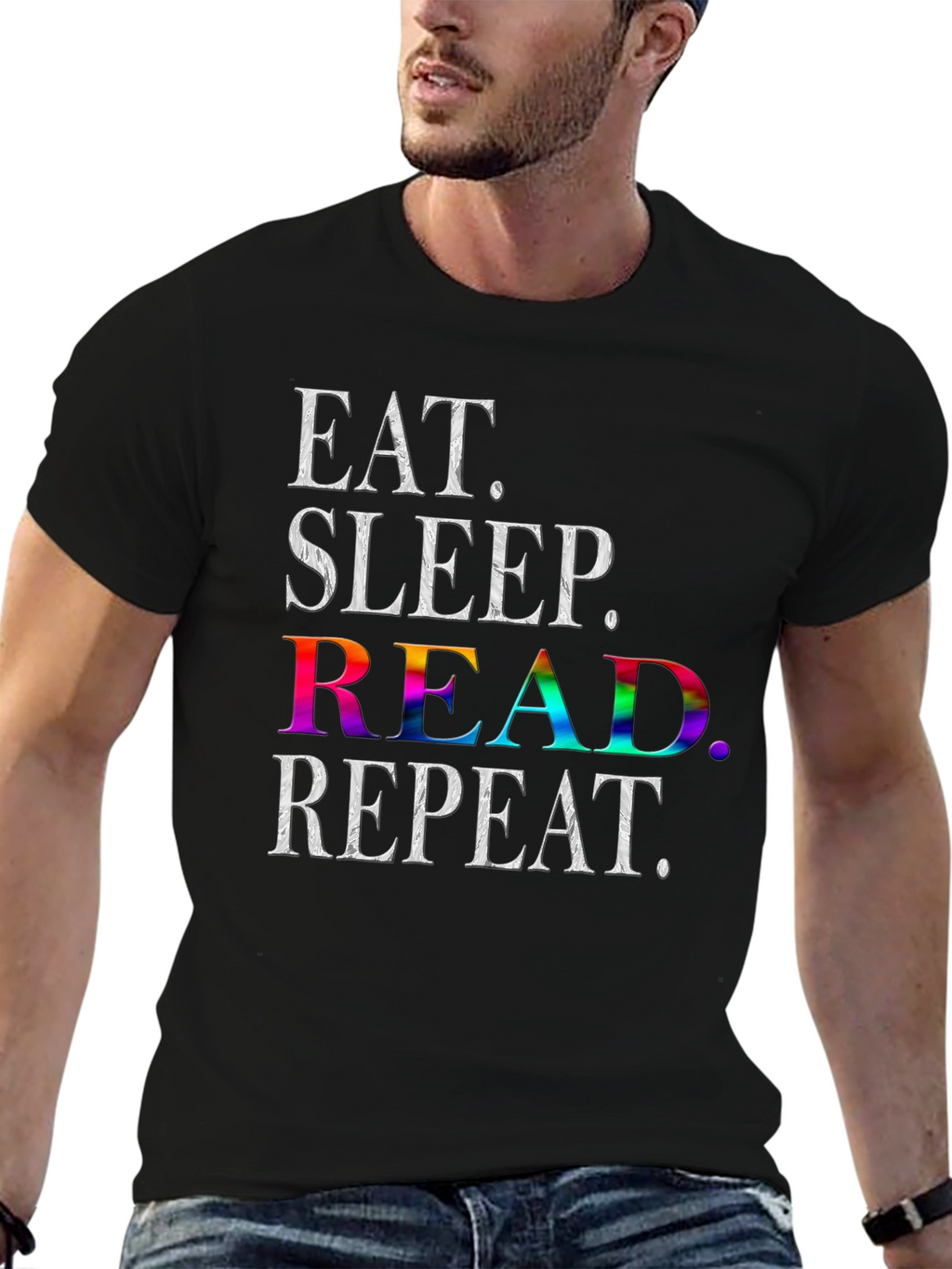 Eat Sleep Read Repeat T-Shirt - Book Lover Tee