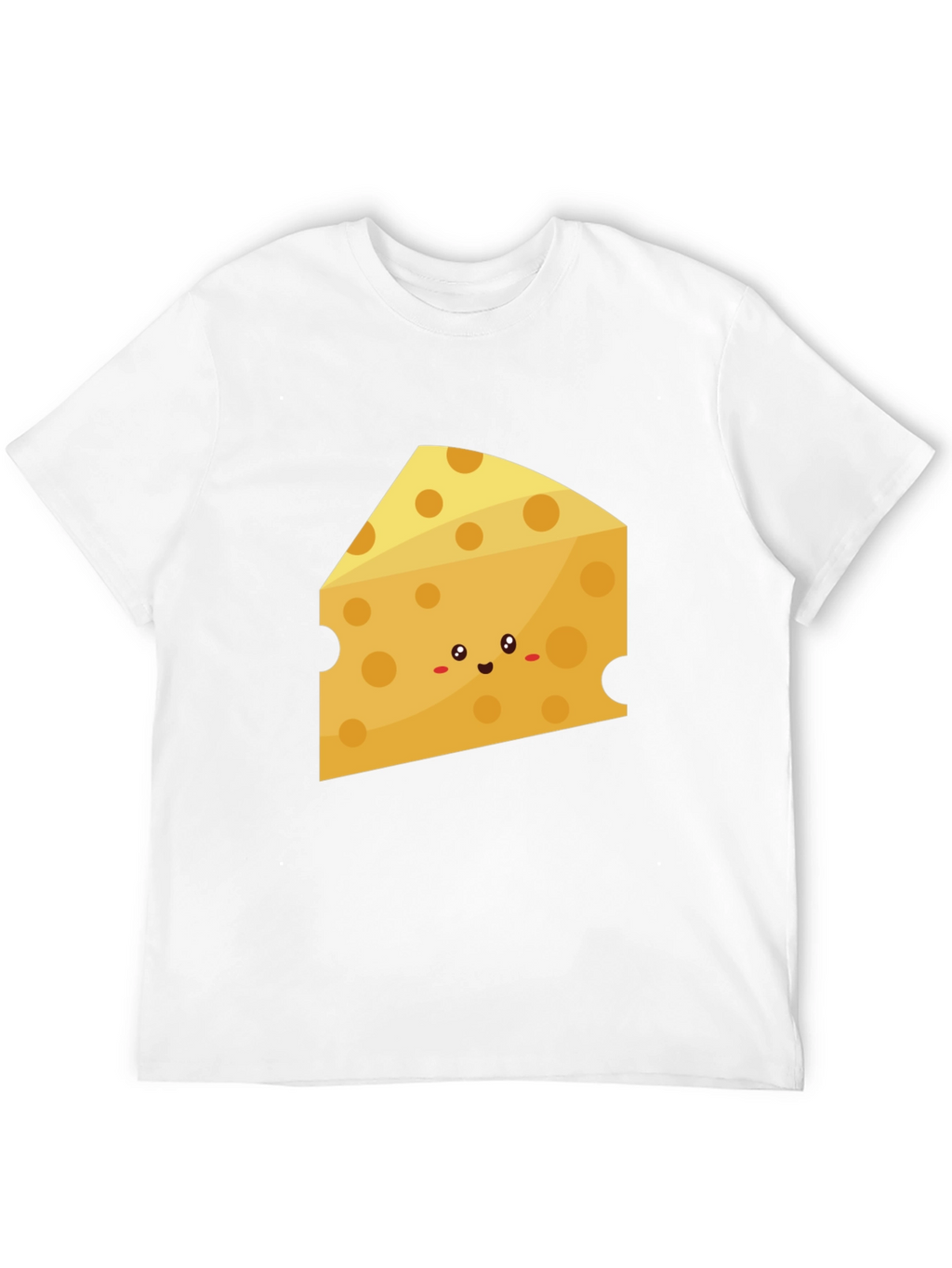 Cute Cheese Slice Graphic Tee - Black Cotton T-Shirt