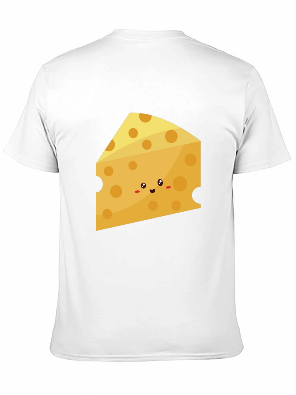 Cute Cheese Slice Graphic Tee - Black Cotton T-Shirt