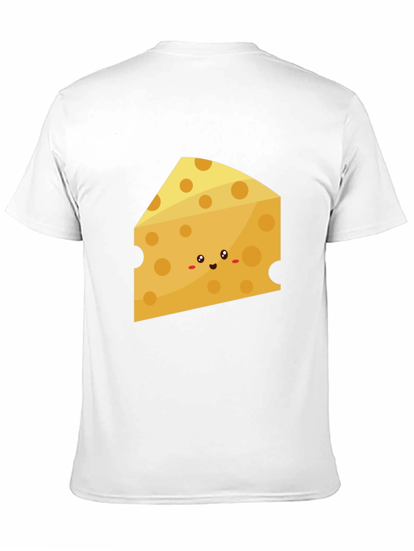 Cute Cheese Slice Graphic Tee - Black Cotton T-Shirt