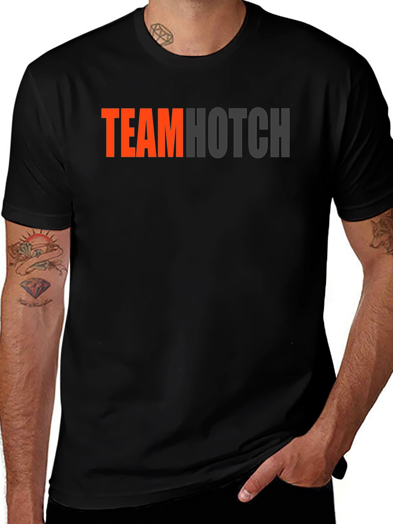 Team Hotch Black Crew Neck Graphic T-Shirt