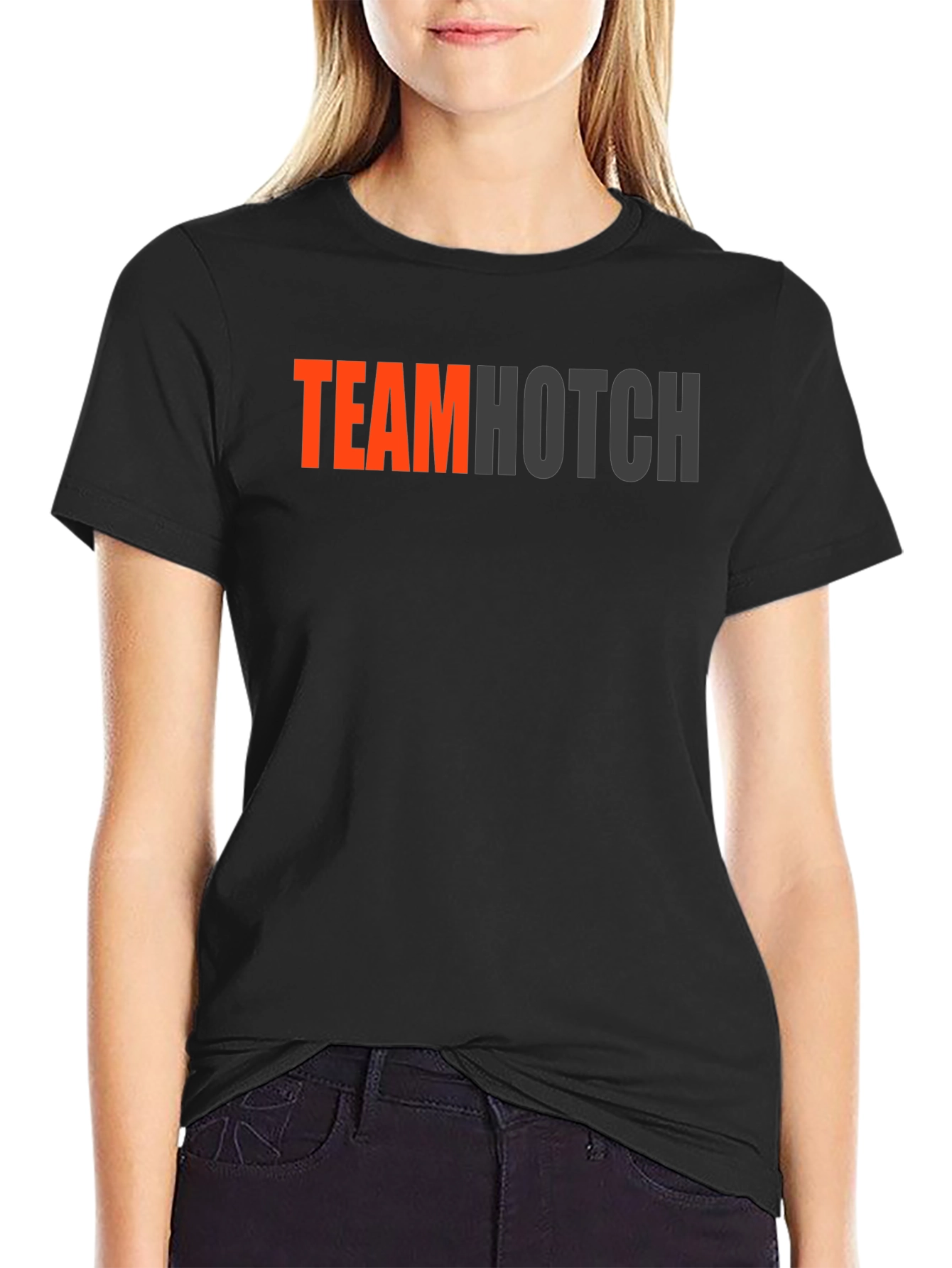 Team Hotch Black Crew Neck Graphic T-Shirt