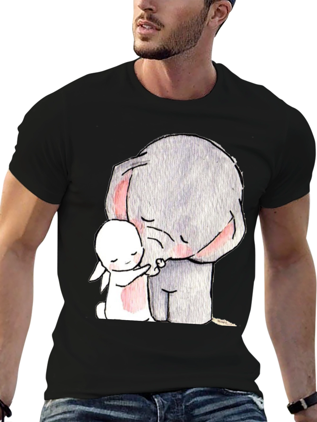 Cute Elephant & Bunny T-Shirt