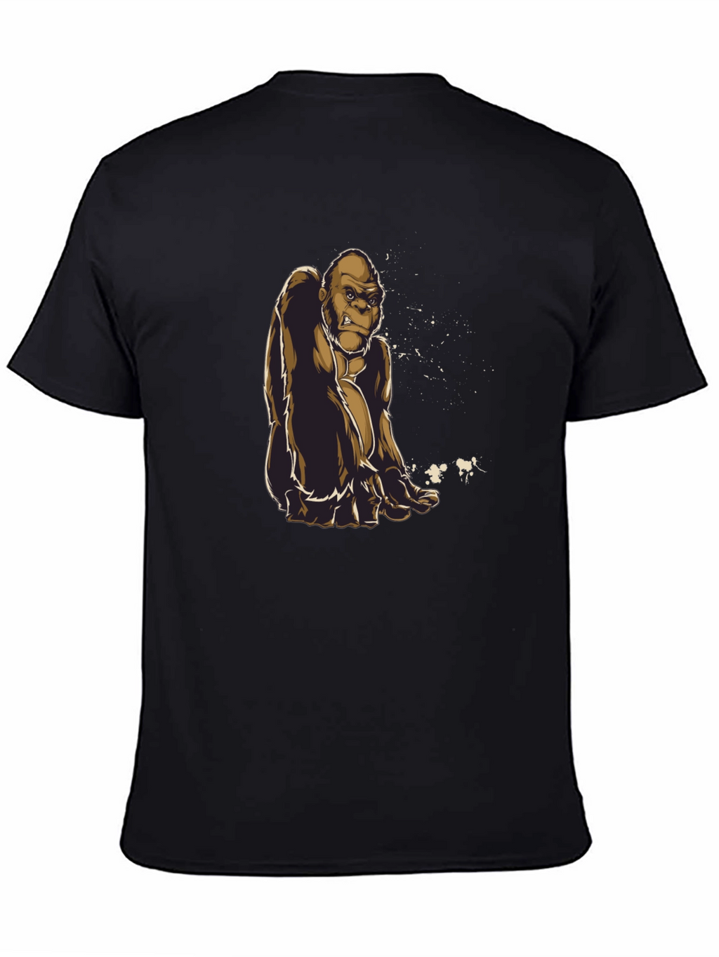 Gorilla Graphic Tee - Premium Black Cotton Shirt