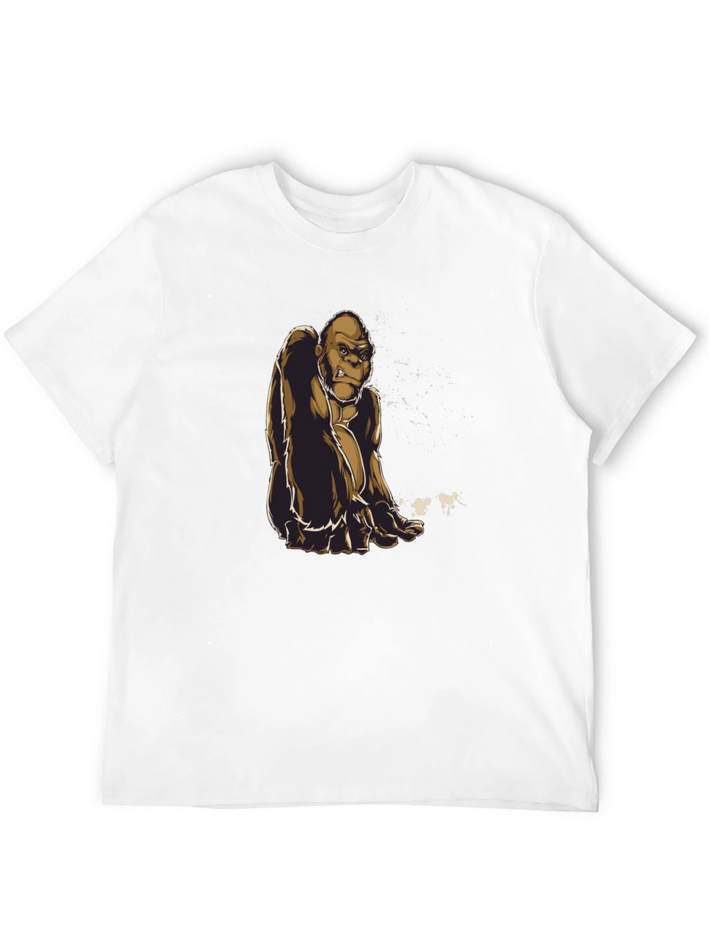 Gorilla Graphic Tee - Premium Black Cotton Shirt