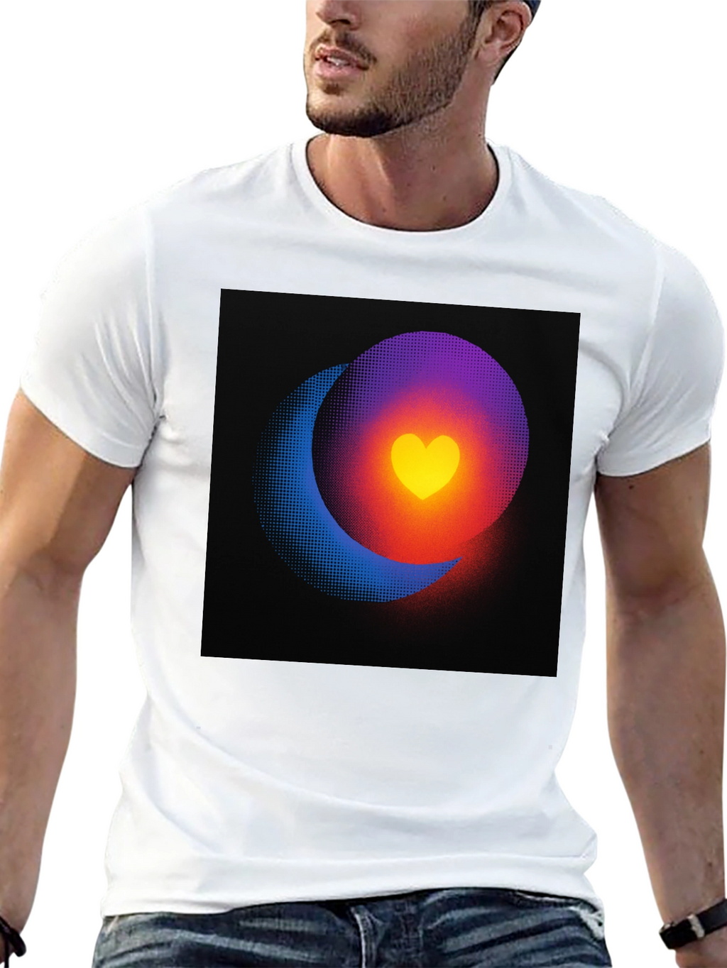Heart Eclipse Black T-Shirt