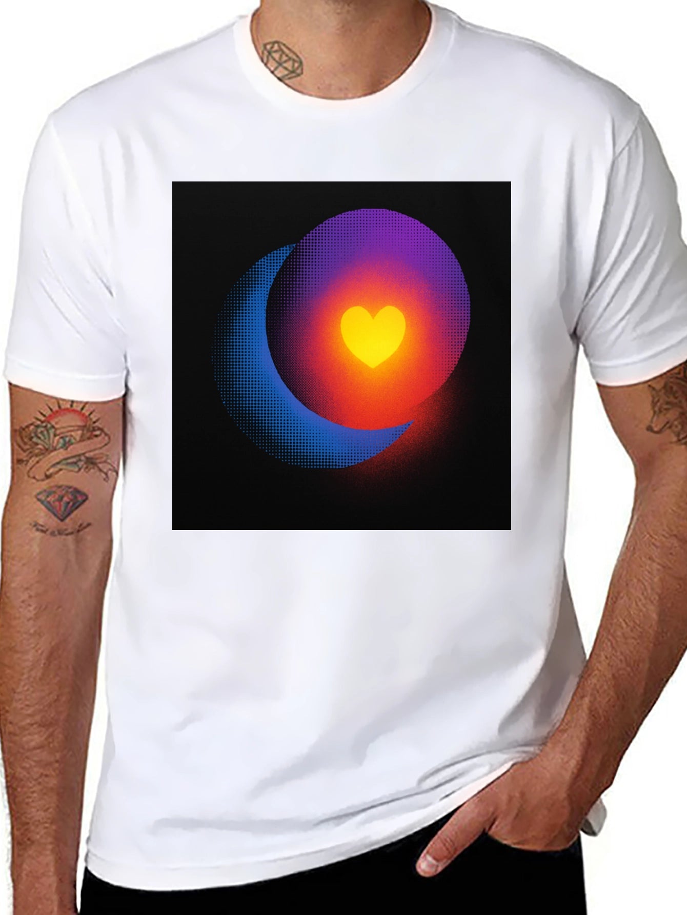 Heart Eclipse Black T-Shirt