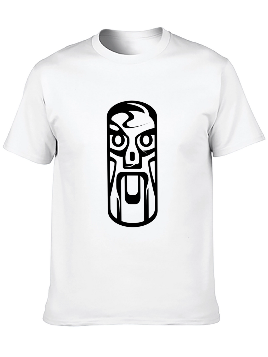 Tribal Mask Graphic Black T-Shirt