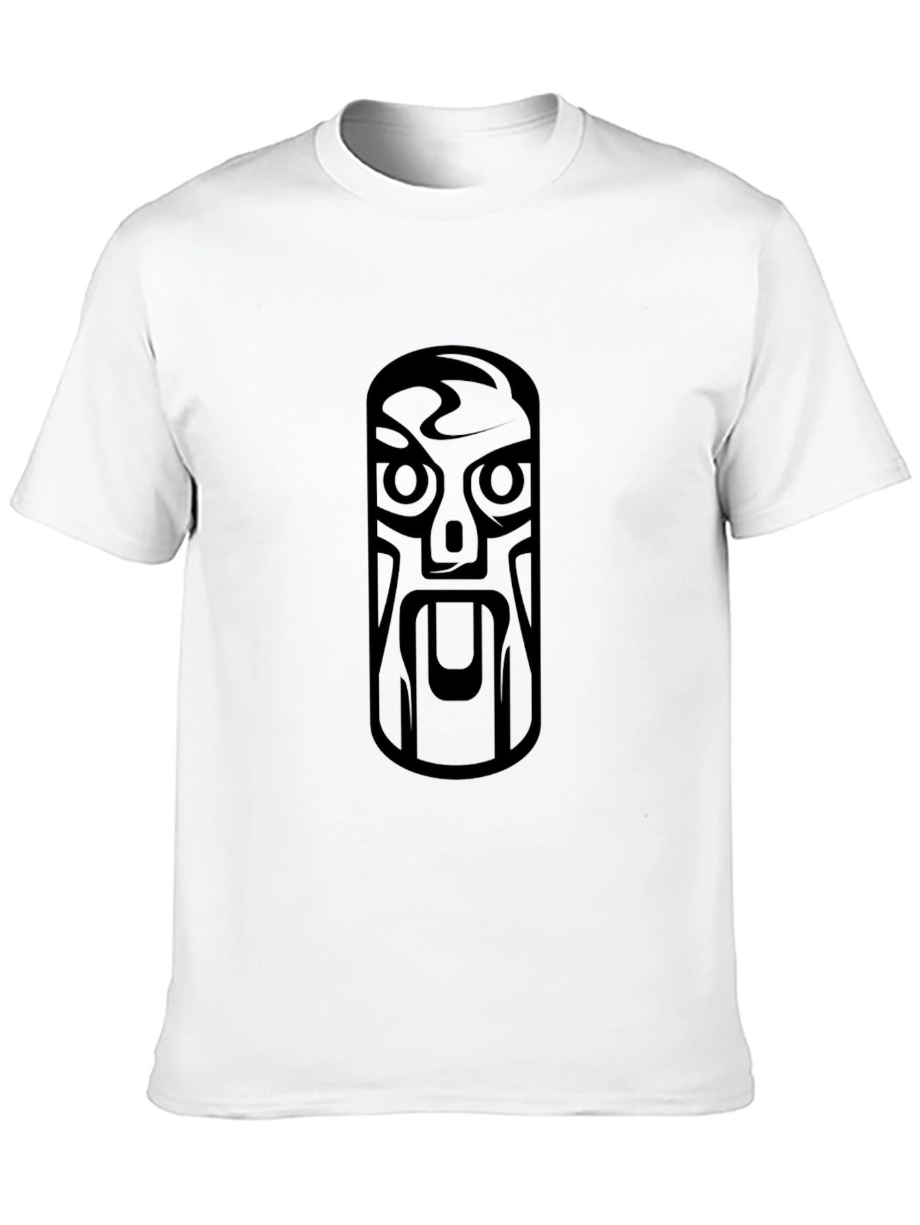 Tribal Mask Graphic Black T-Shirt