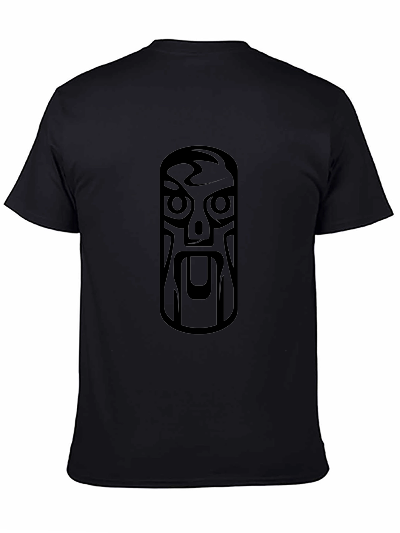 Tribal Mask Graphic Black T-Shirt