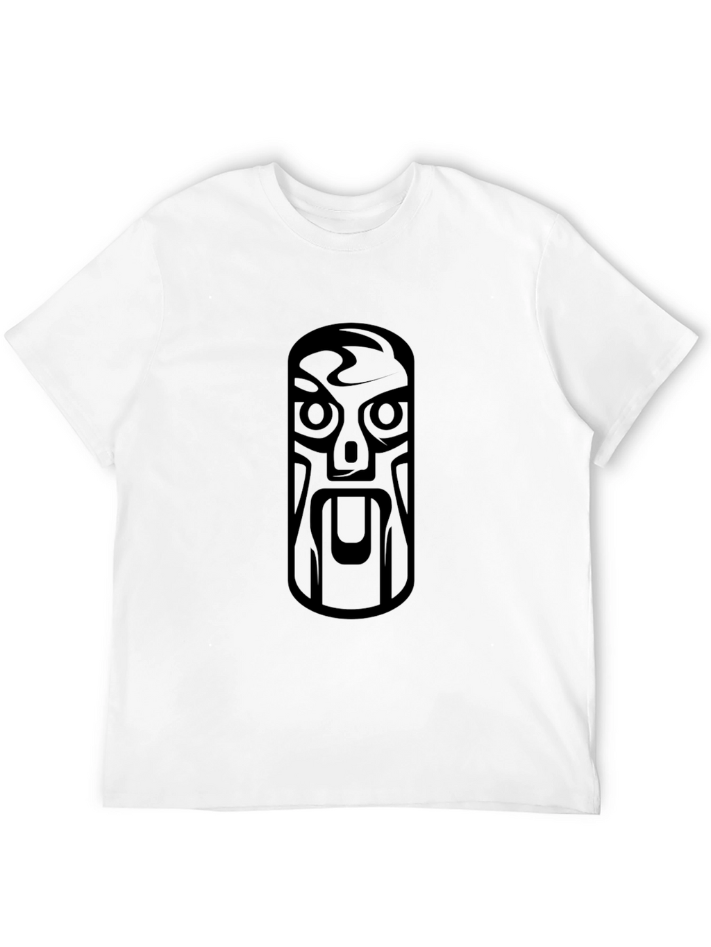 Tribal Mask Graphic Black T-Shirt