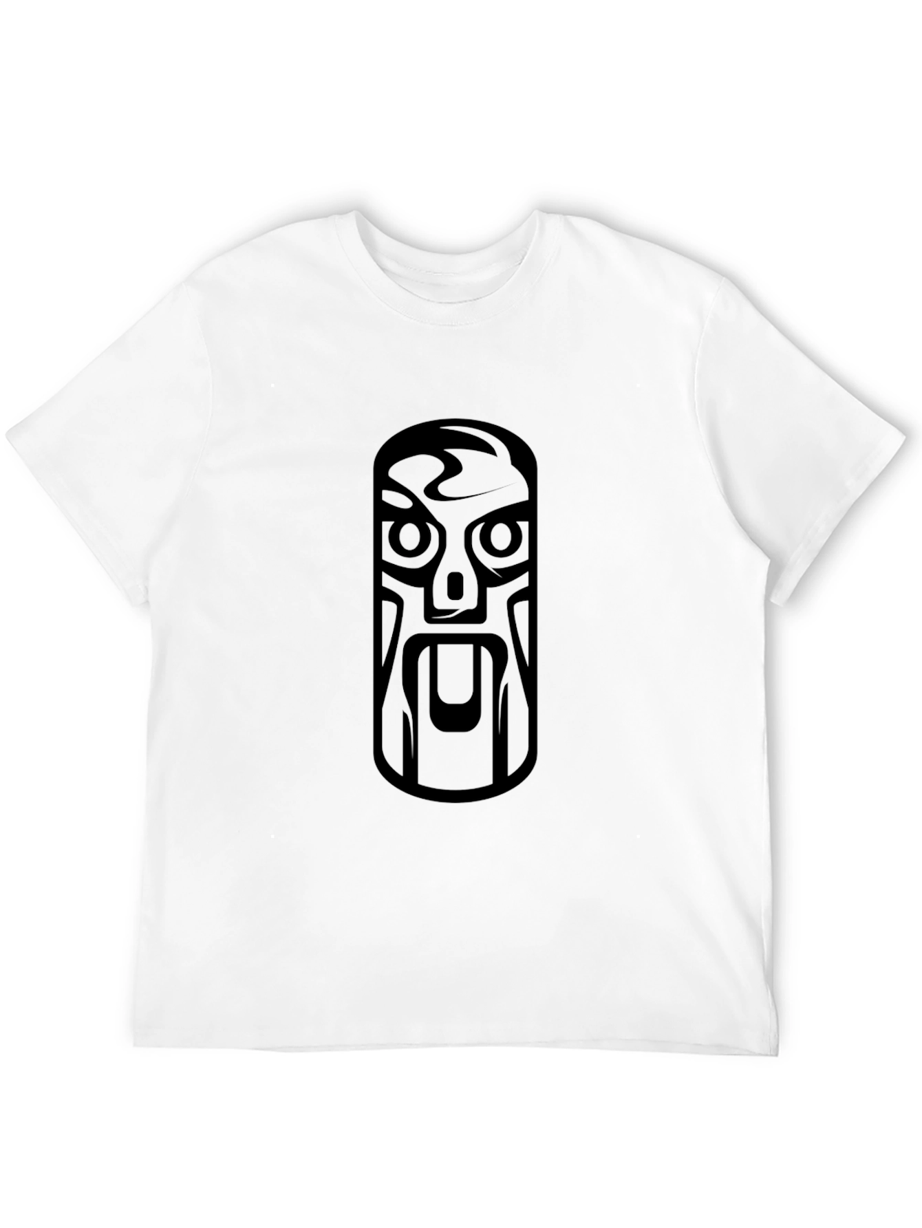 Tribal Mask Graphic Black T-Shirt