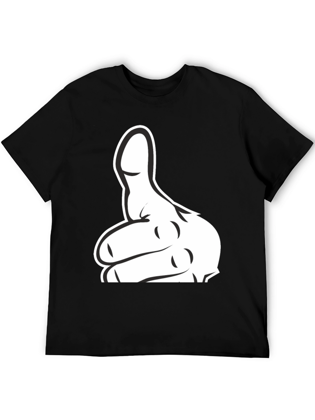 Thumbs Up Graphic T-Shirt - Black Cotton Tee