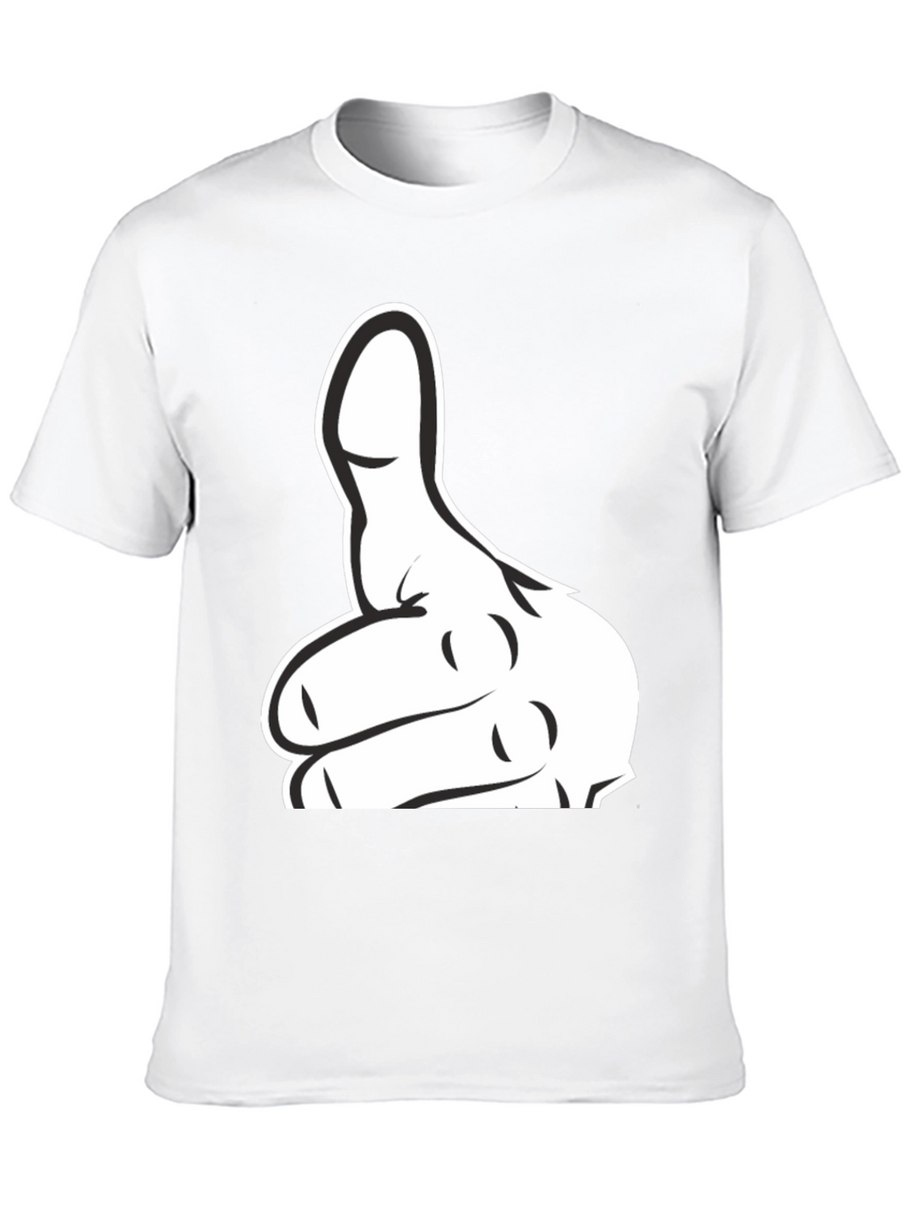 Thumbs Up Graphic T-Shirt - Black Cotton Tee