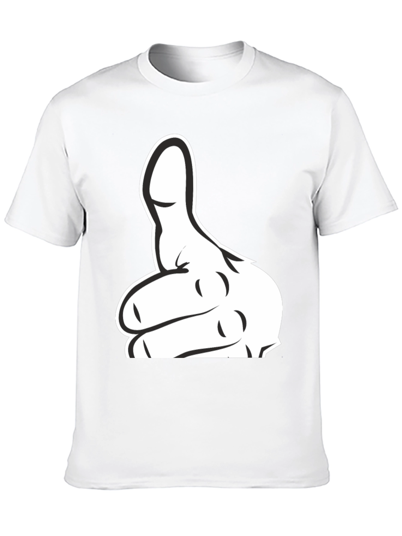 Thumbs Up Graphic T-Shirt - Black Cotton Tee