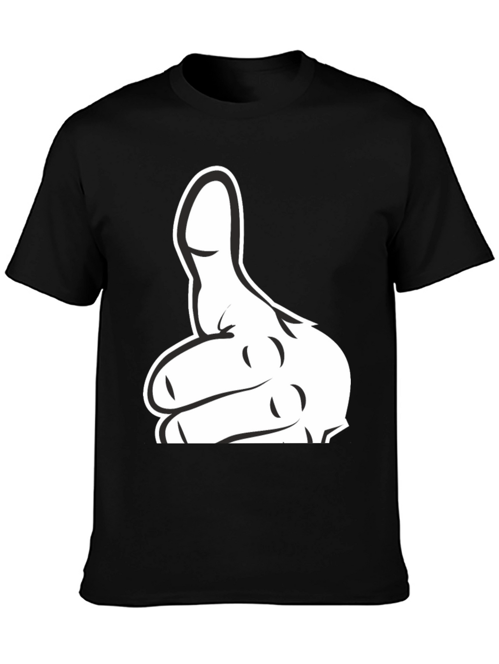 Thumbs Up Graphic T-Shirt - Black Cotton Tee