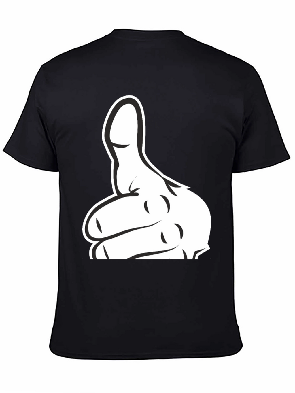 Thumbs Up Graphic T-Shirt - Black Cotton Tee