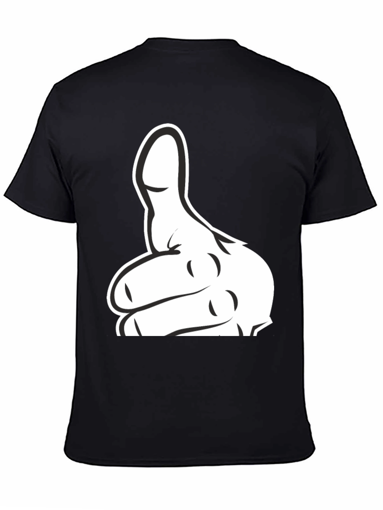 Thumbs Up Graphic T-Shirt - Black Cotton Tee