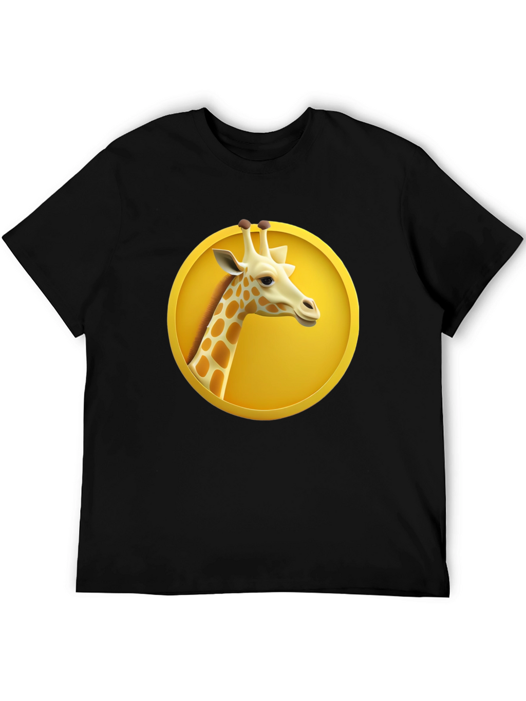 Giraffe in Circle Graphic T-Shirt