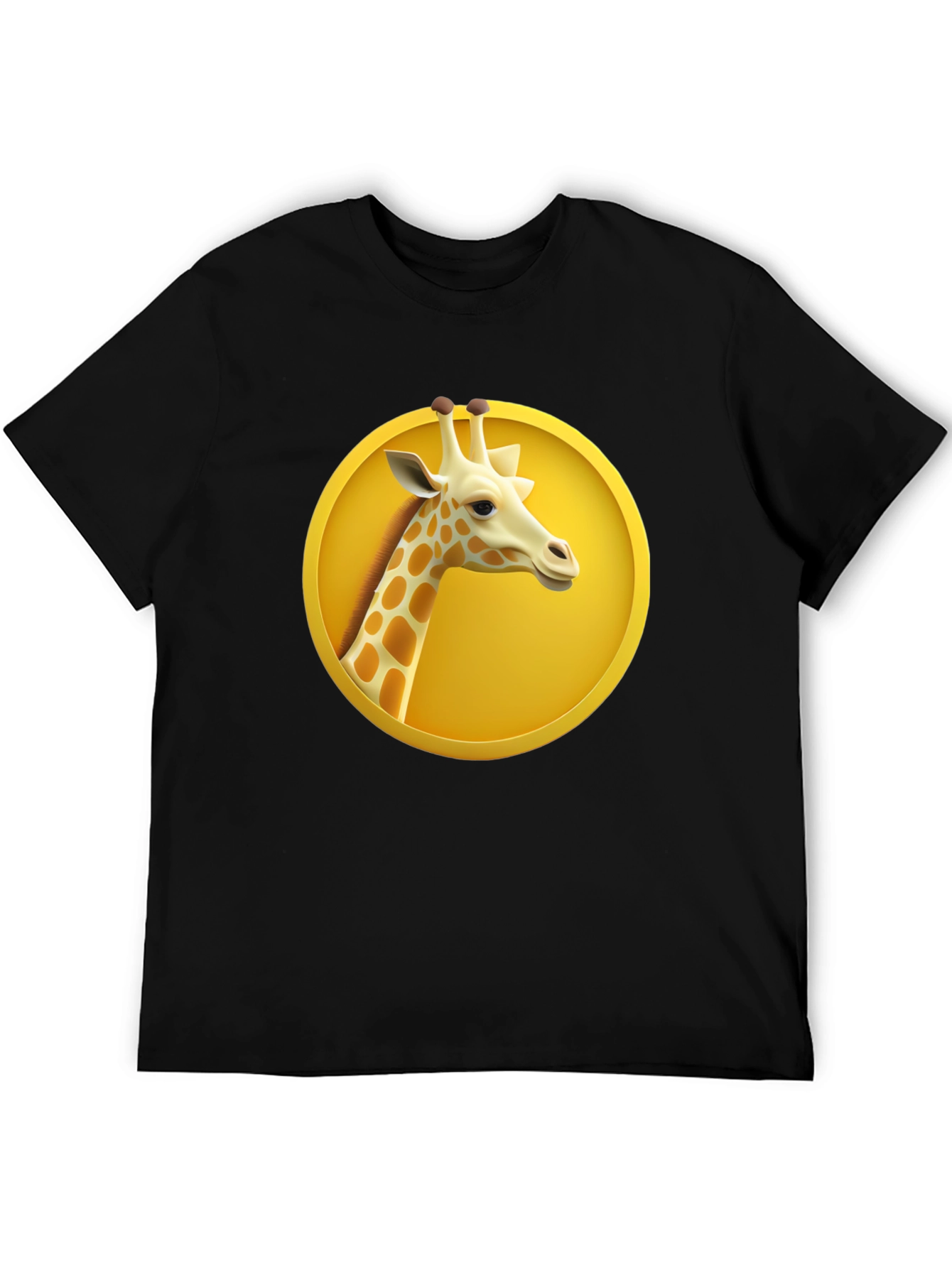Giraffe in Circle Graphic T-Shirt