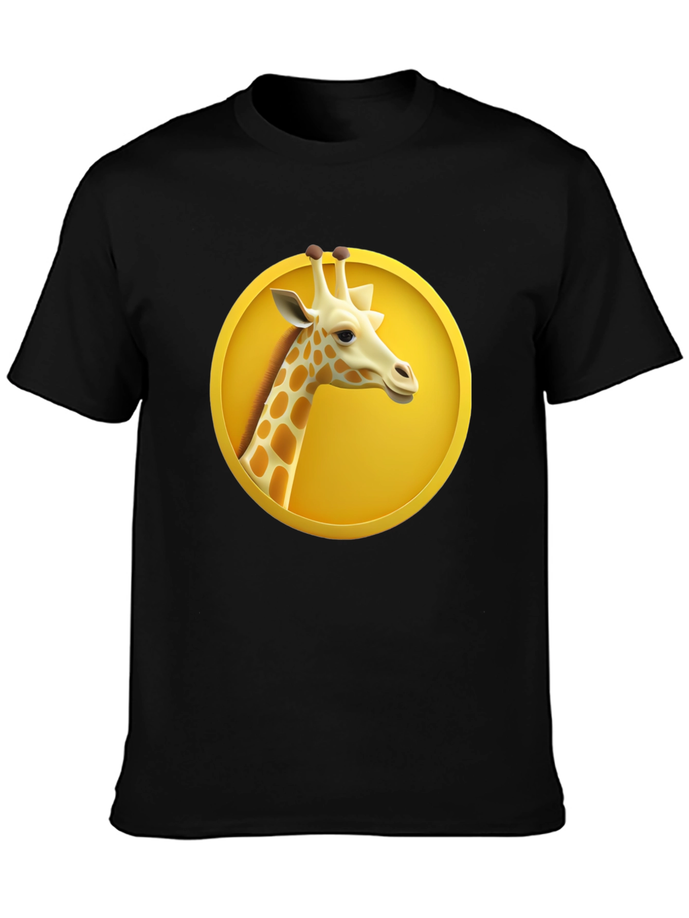 Giraffe in Circle Graphic T-Shirt