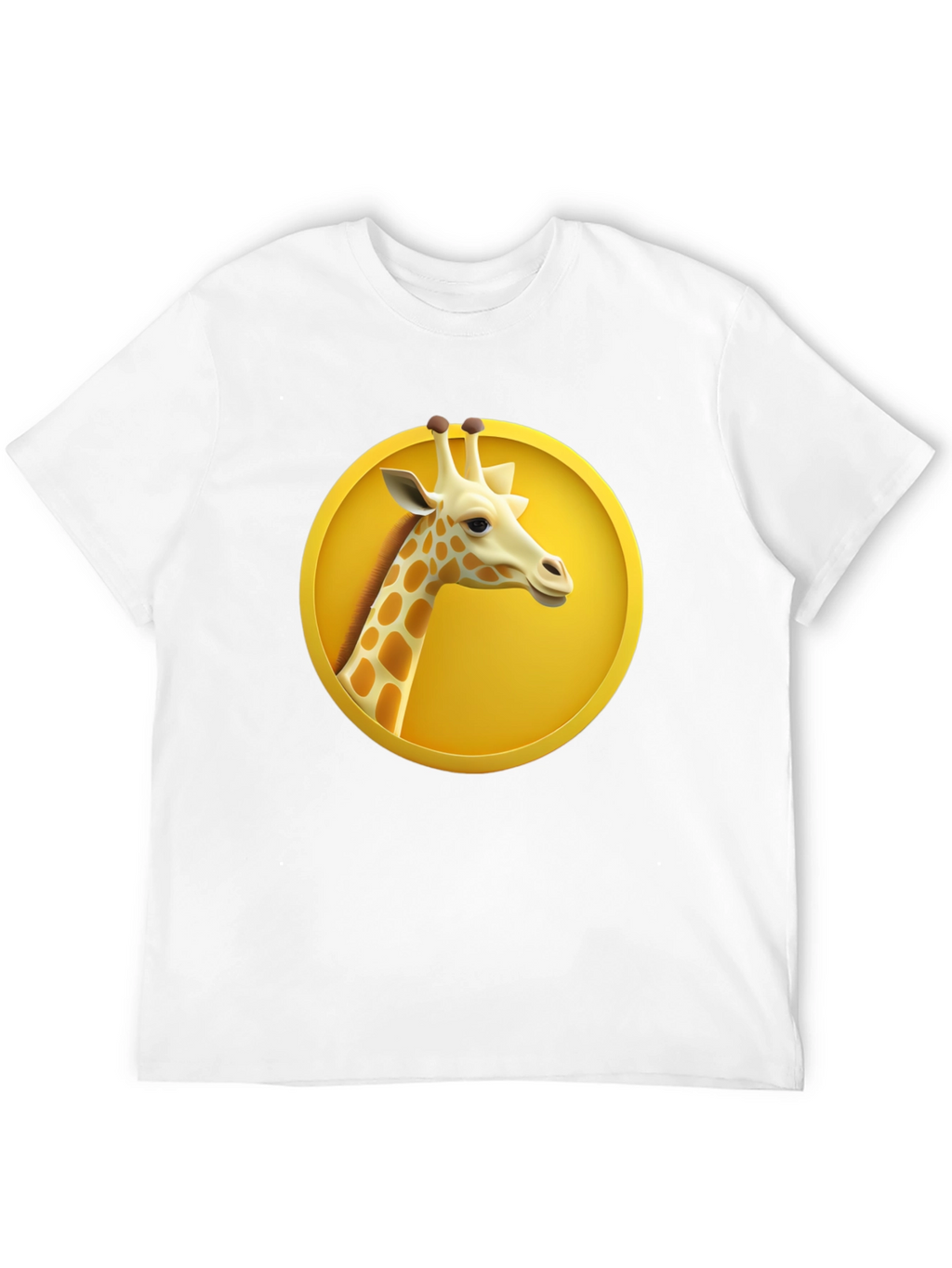 Giraffe in Circle Graphic T-Shirt