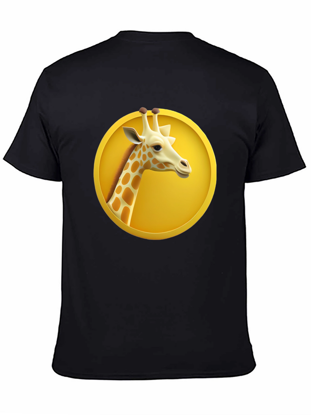 Giraffe in Circle Graphic T-Shirt