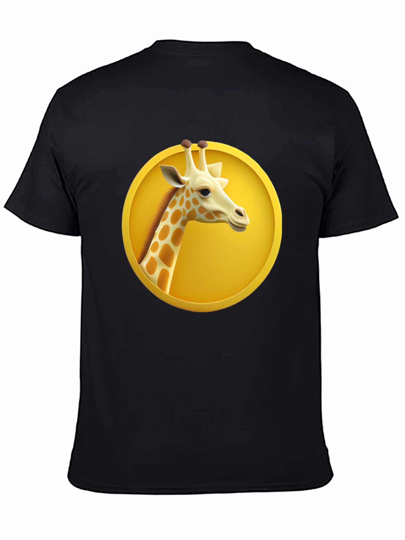 Giraffe in Circle Graphic T-Shirt