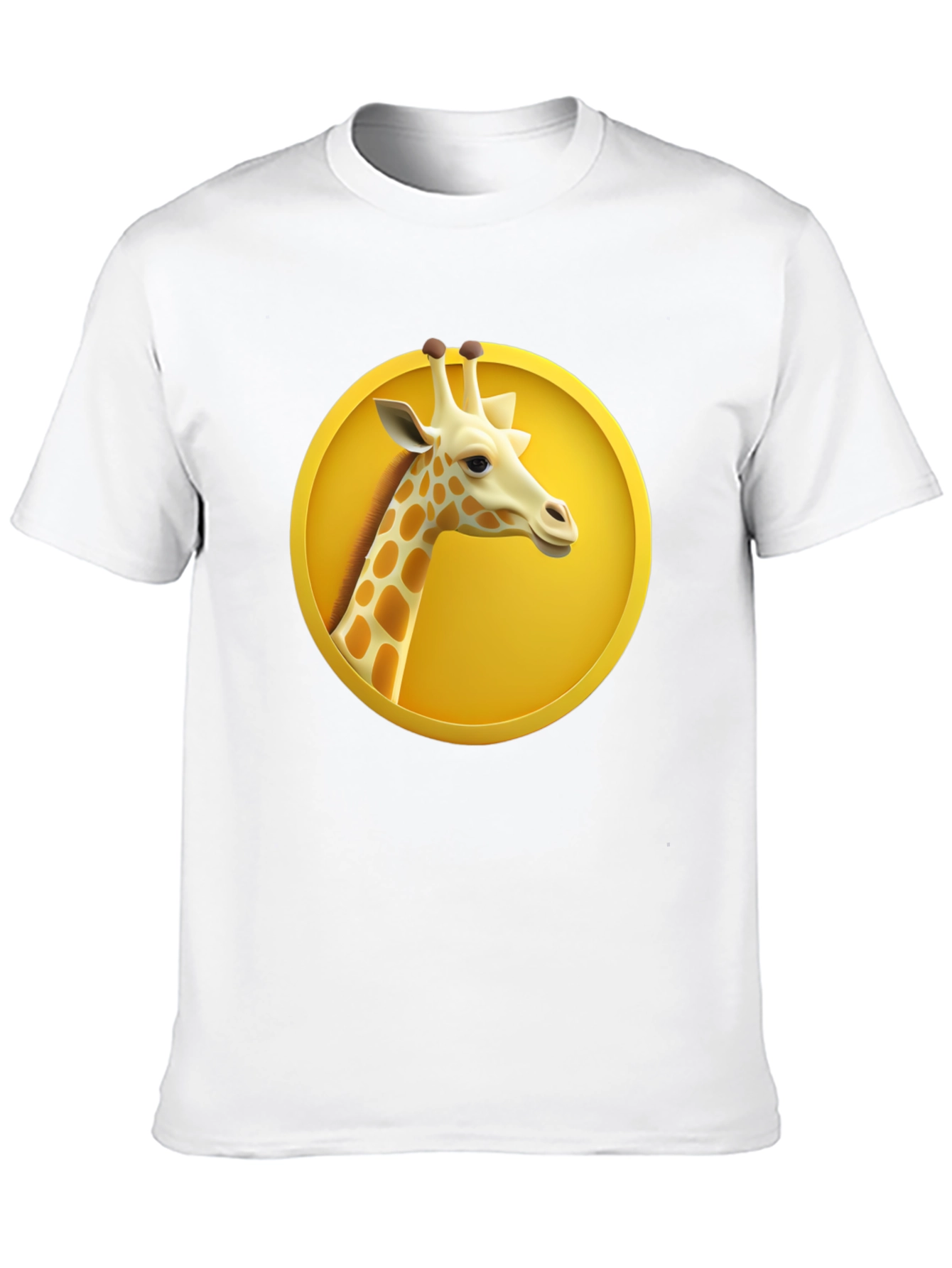 Giraffe in Circle Graphic T-Shirt