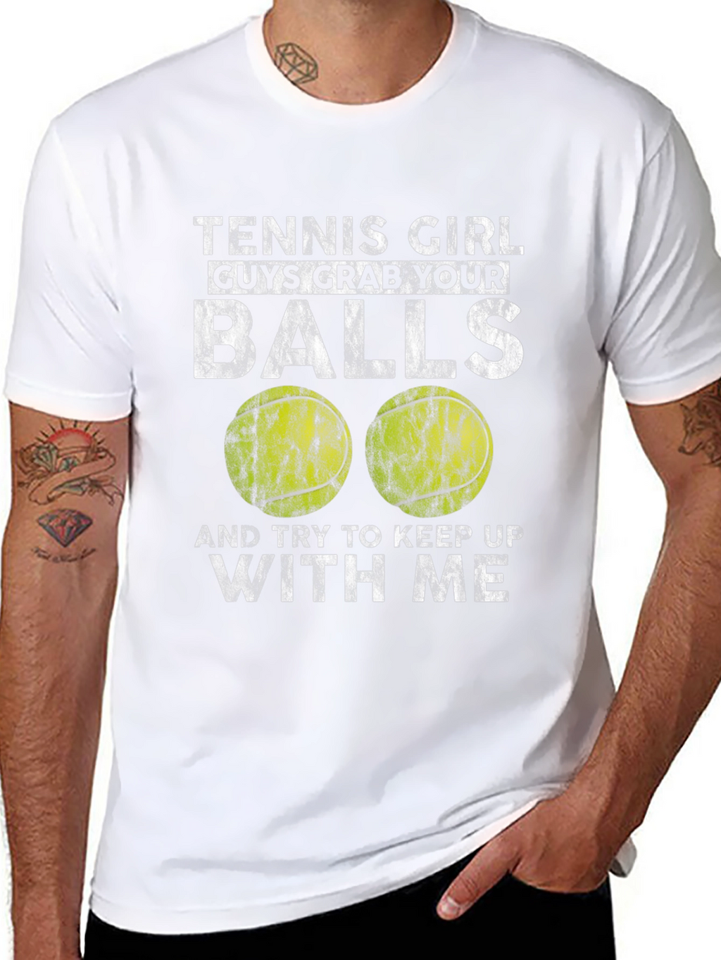 Tennis Girl Grab Your Balls Graphic Tee
