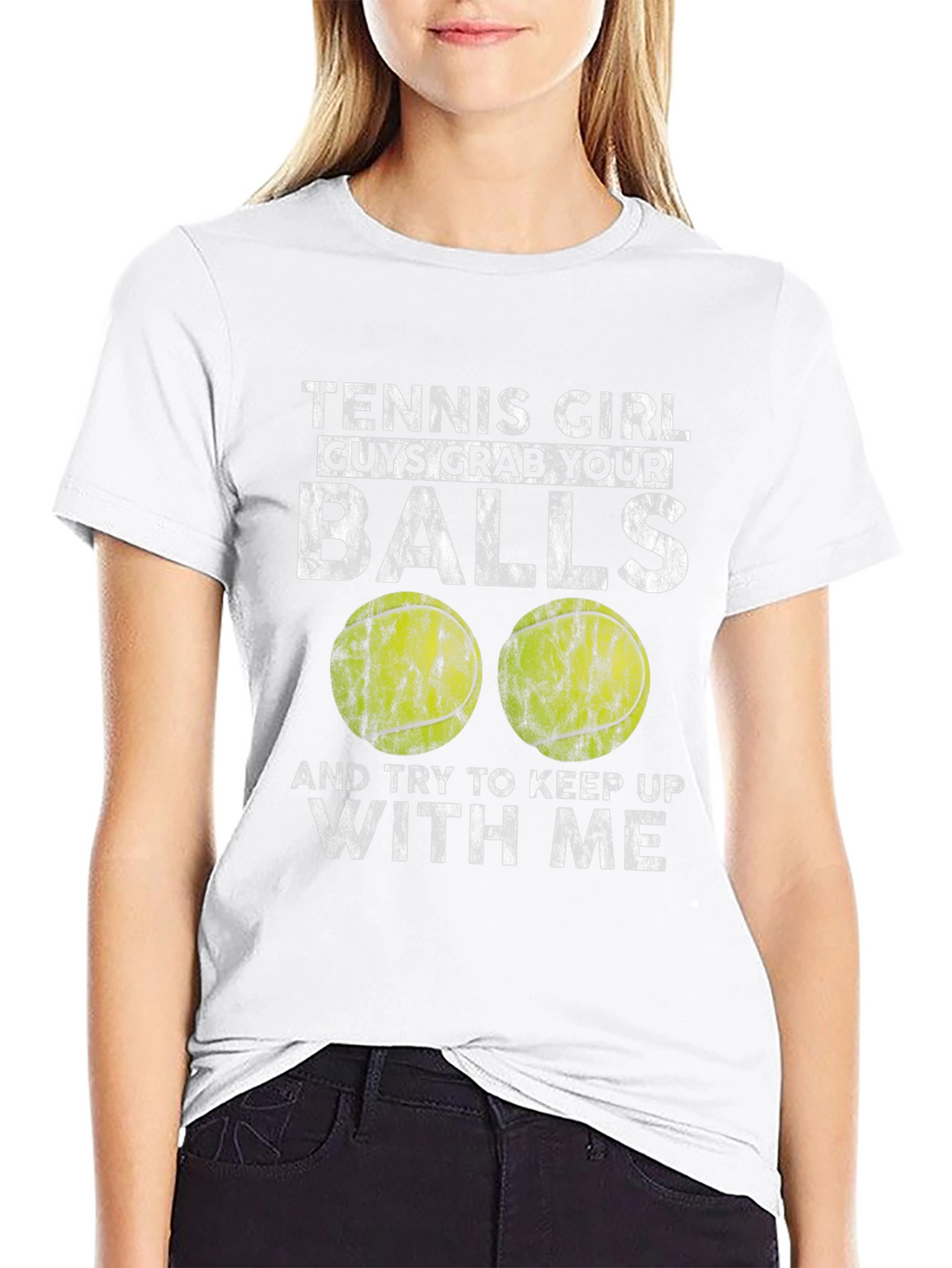 Tennis Girl Grab Your Balls Graphic Tee