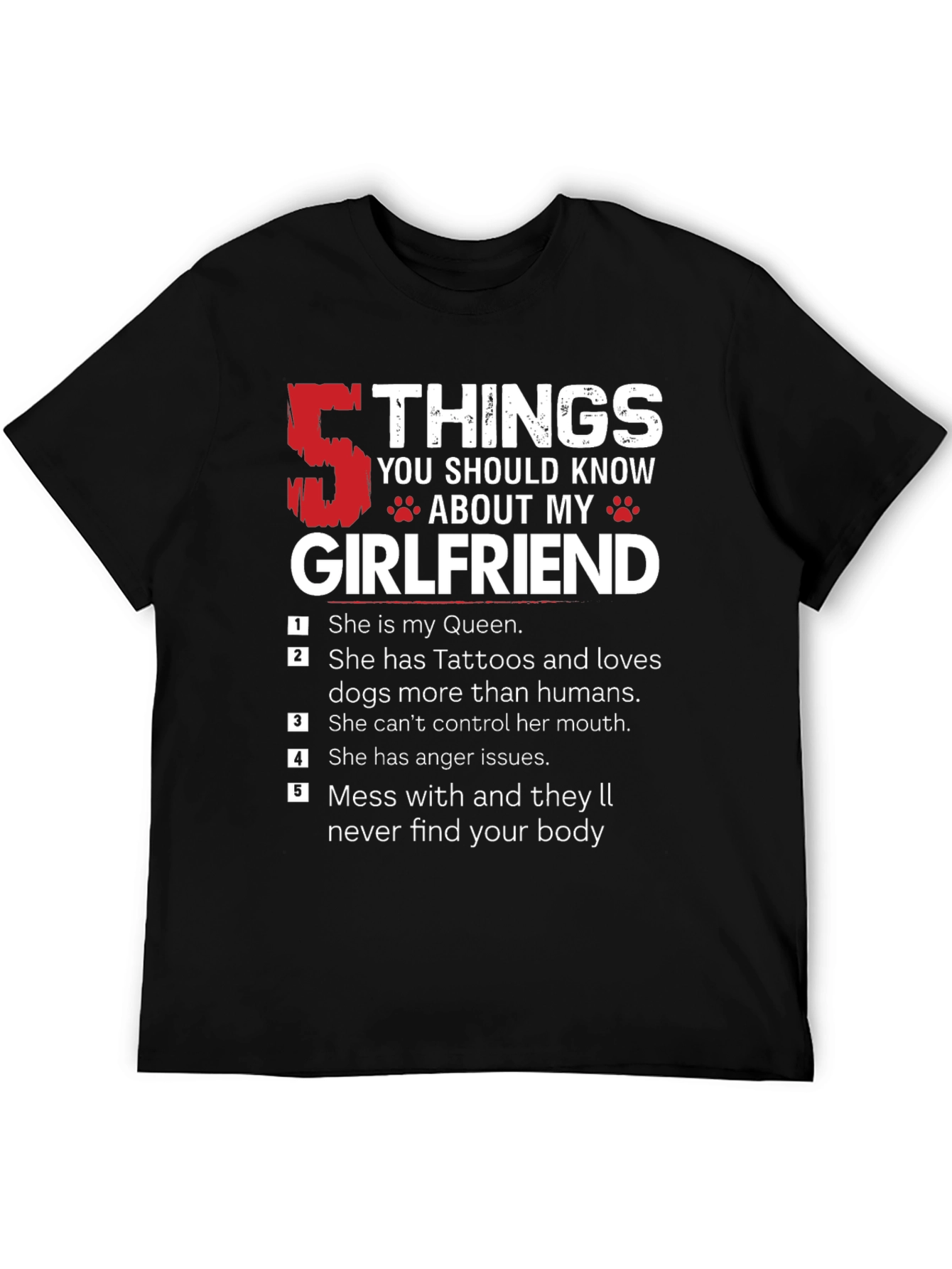 5 Things About My Girlfriend Graphic T-Shirt