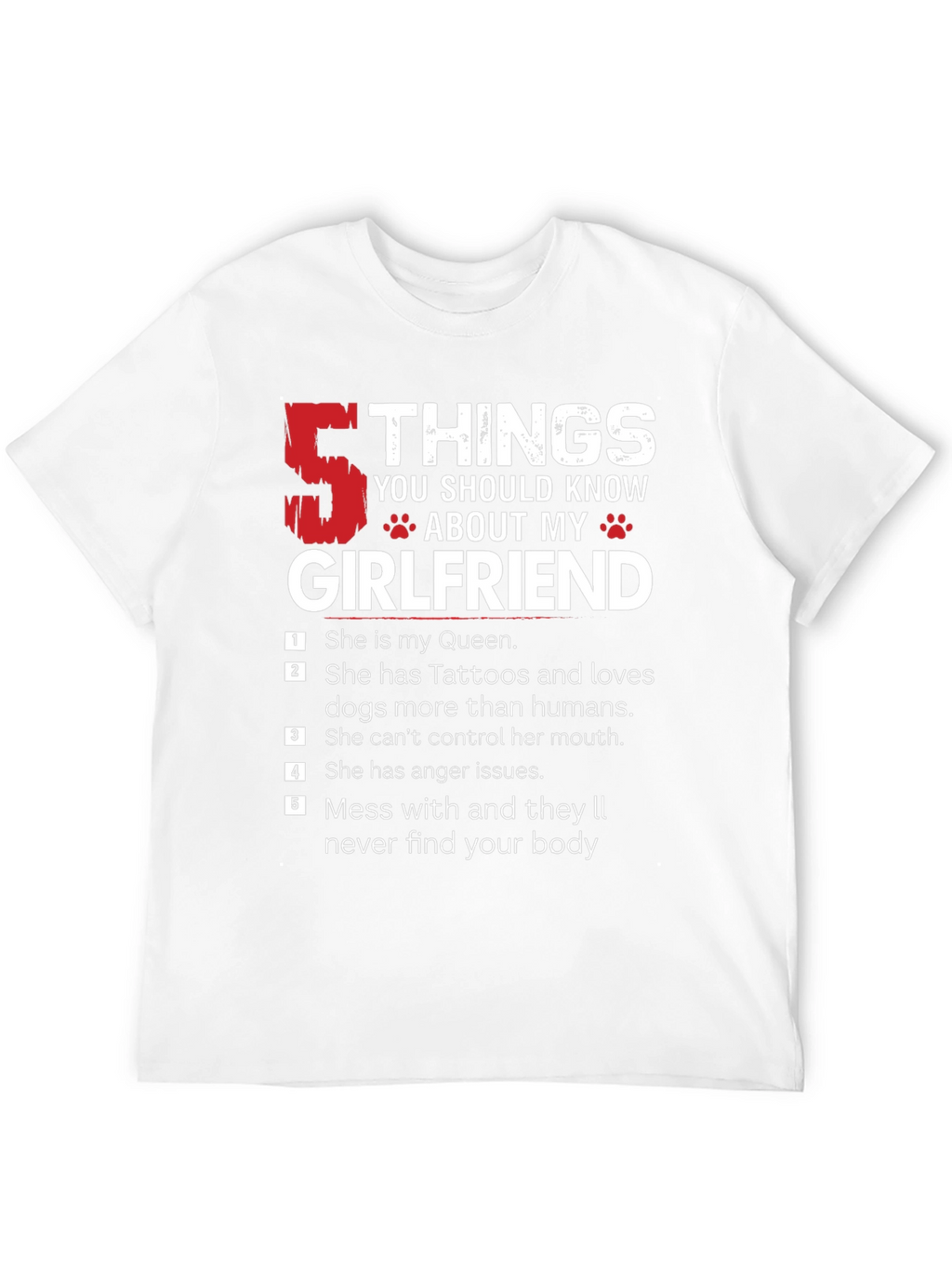 5 Things About My Girlfriend Graphic T-Shirt