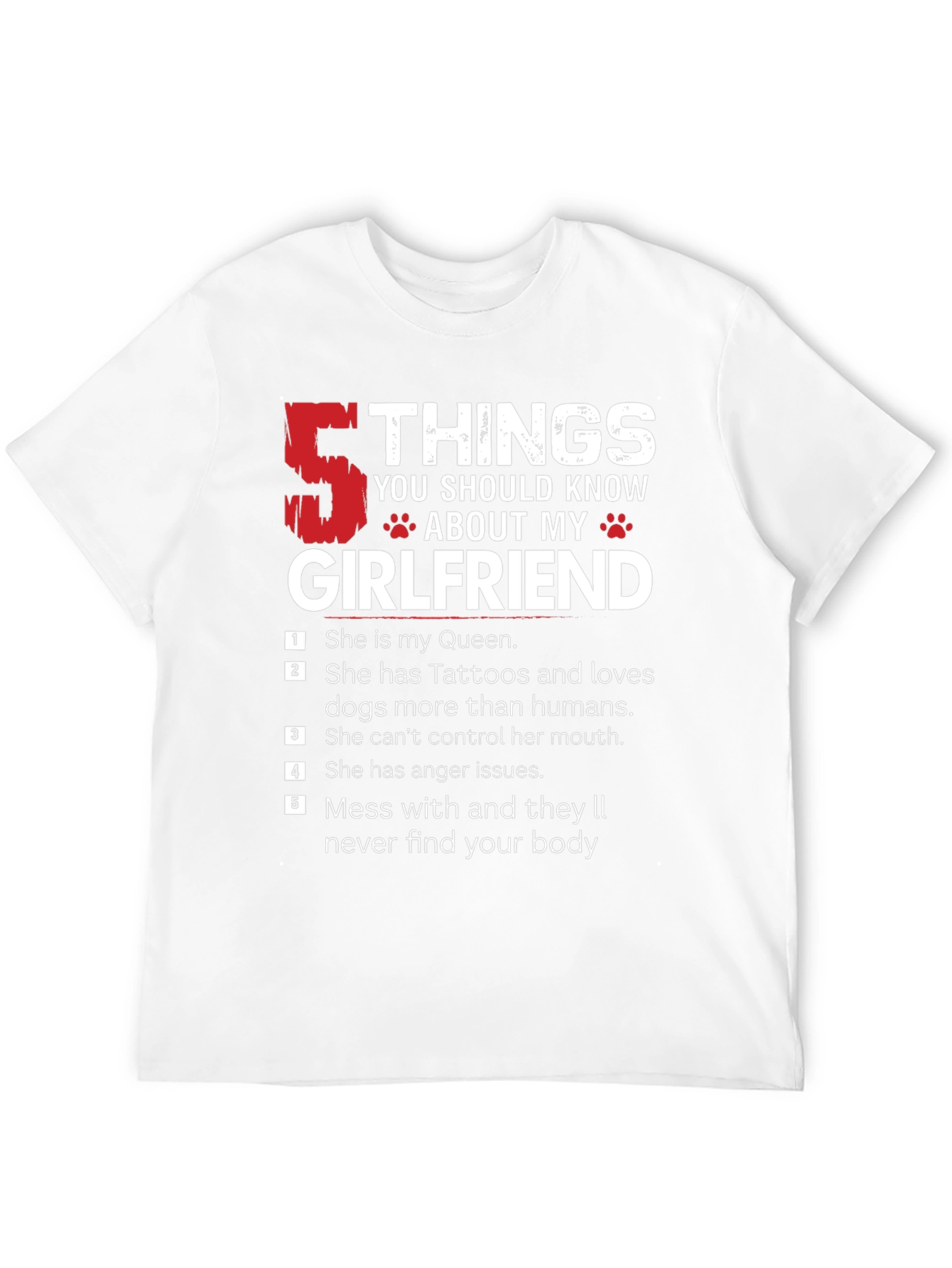 5 Things About My Girlfriend Graphic T-Shirt