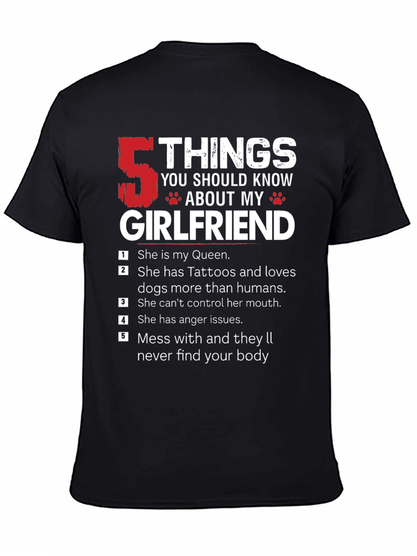 5 Things About My Girlfriend Graphic T-Shirt