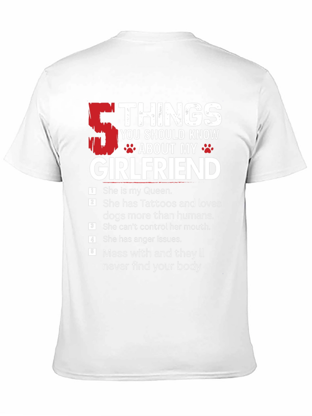 5 Things About My Girlfriend Graphic T-Shirt