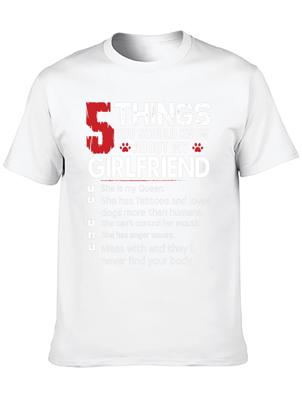 5 Things About My Girlfriend Graphic T-Shirt