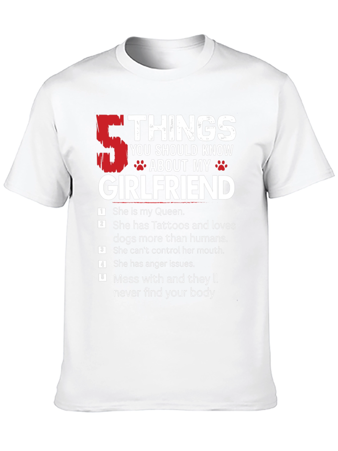 5 Things About My Girlfriend Graphic T-Shirt