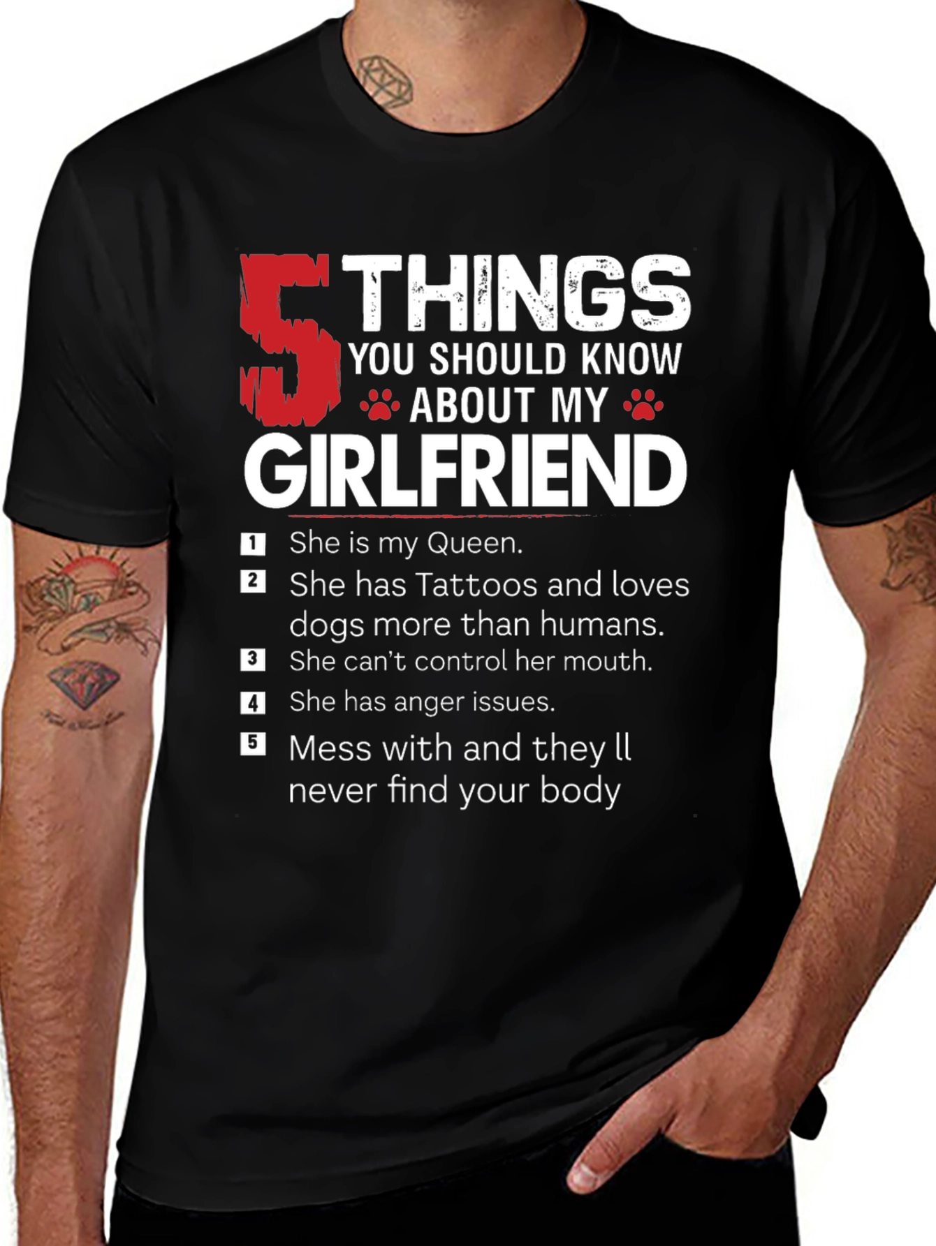 5 Things About My Girlfriend Graphic T-Shirt