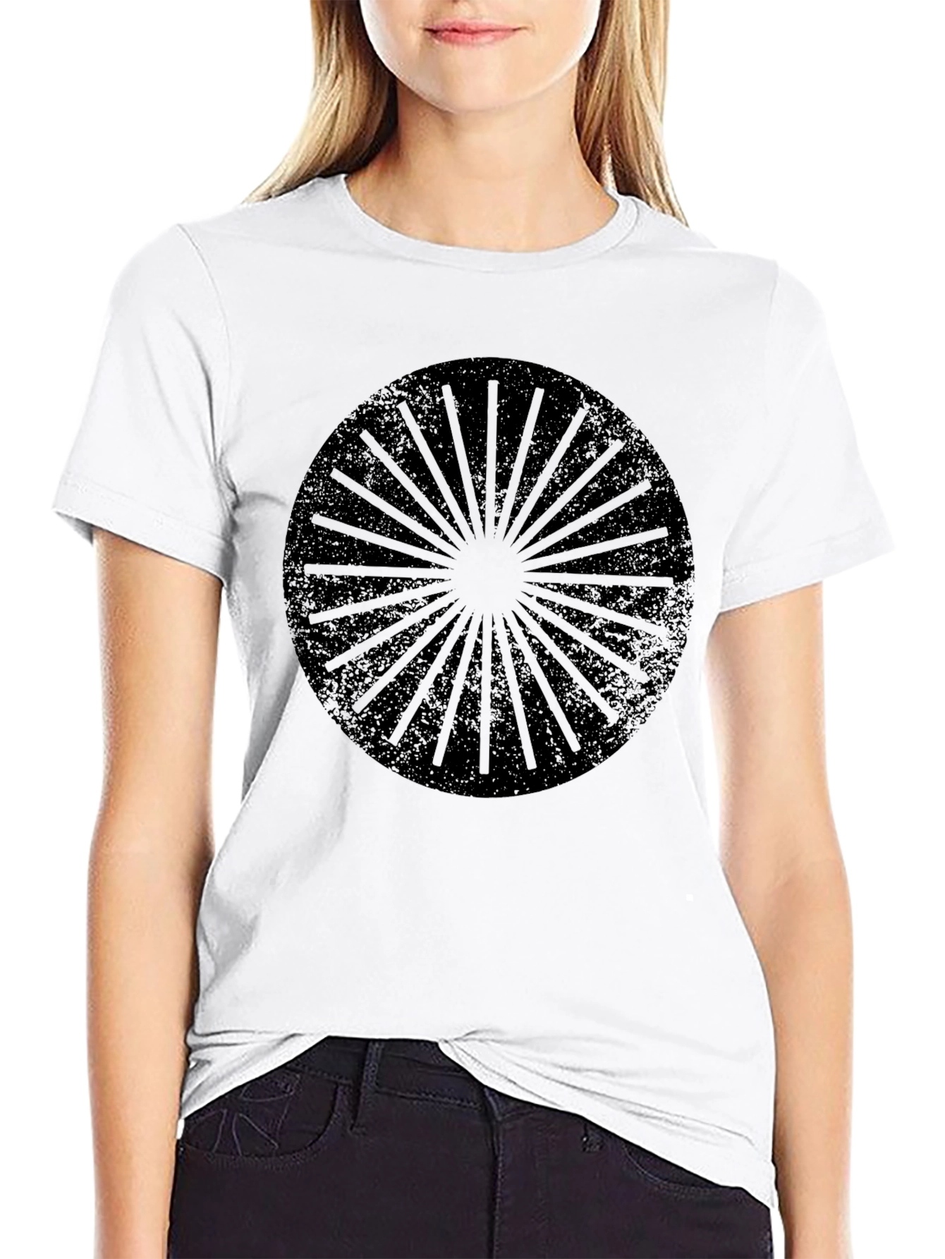 Graphic Print Mens Black T-Shirt