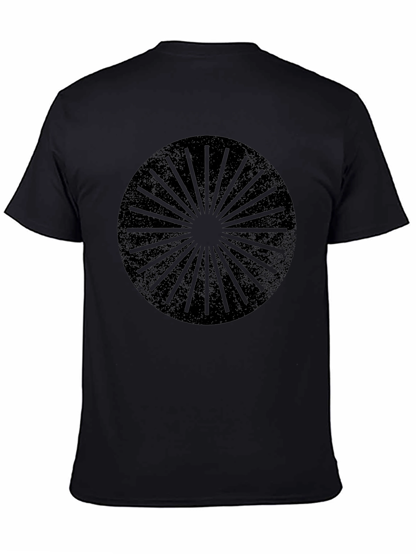 Graphic Print Mens Black T-Shirt
