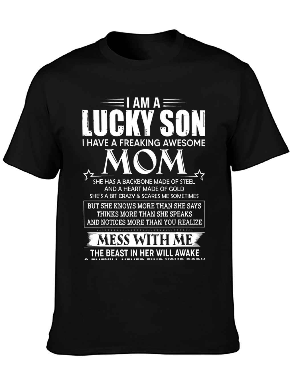 Lucky Son Awesome Mom Graphic T-Shirt